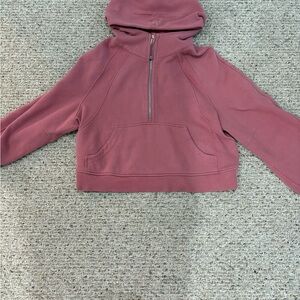 lululemon salmon pink scuba half zip